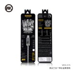 CHARGING CABLE WDC-015 Micro USB/Lightning/Type-C Wave (Tarnish)