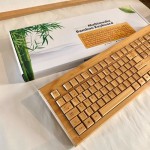 Hand Made Bamboo Wood Wireless Keyboard and Mouse Combo