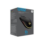 Logitech G102 USB Light Sync Gaming Mouse with Customizable RGB Lighting