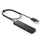 Ankar 4- Port Ultra Slim USB3.0 Data Hub 20cm Black
